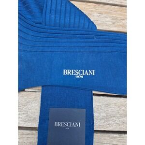 NWT-Bresciani 1970 Mens Knee High Socks Italian 100% Cotton Luxury